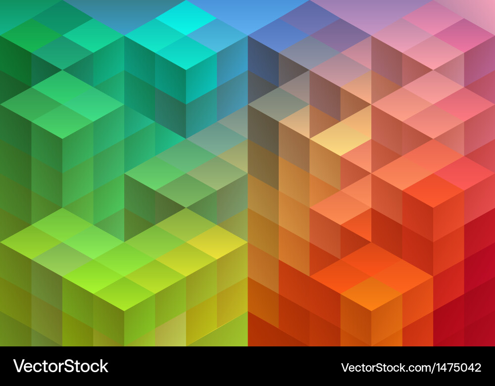 Geometric Cube Pattern Vector Image