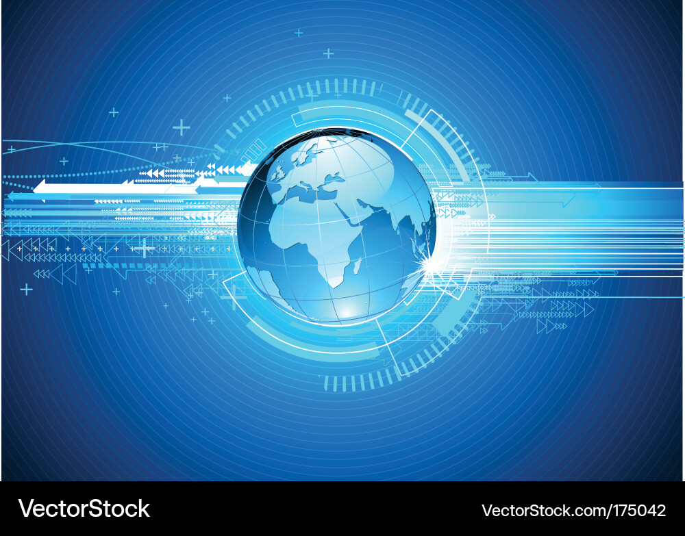 High Tech Globe Background vector image
