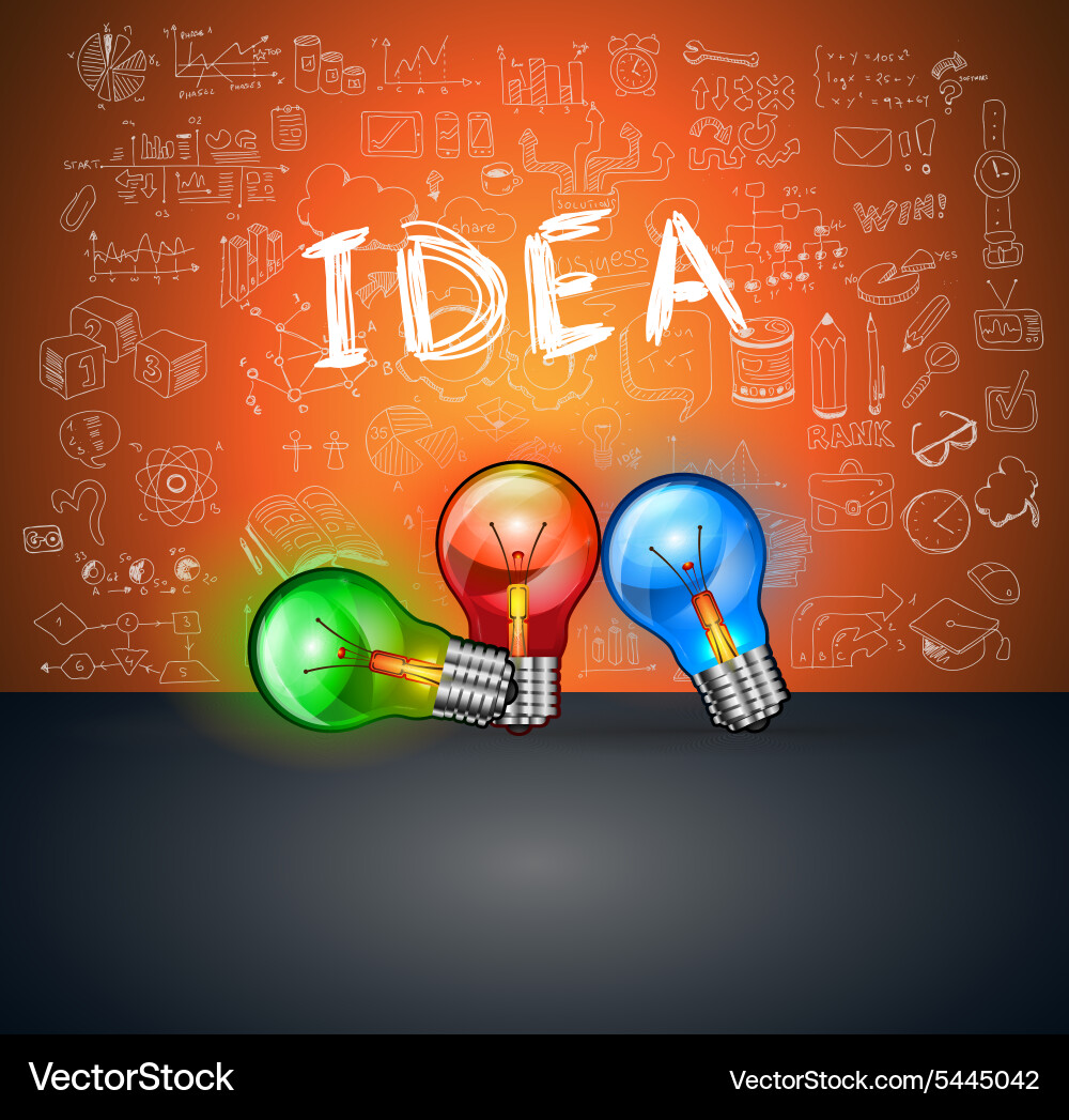 Idea concept layout for brainstorming vector image