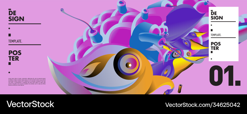 Landing page background template with colorful Vector Image