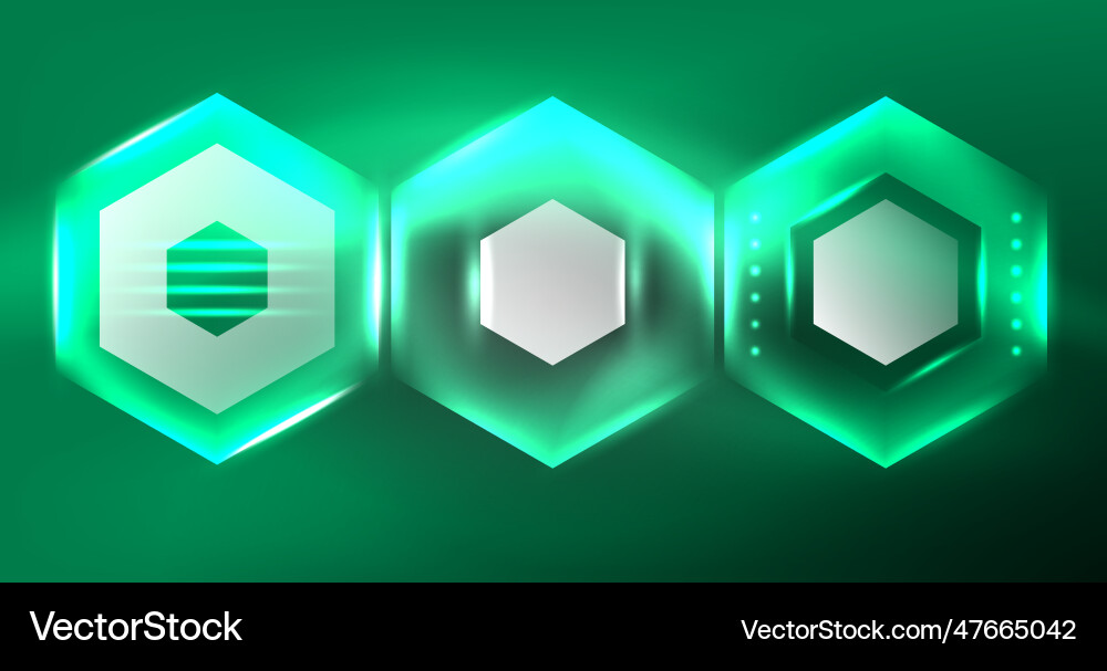 Neon hexagon background hi-tech design Neon hexagon background hi-tech design vector image