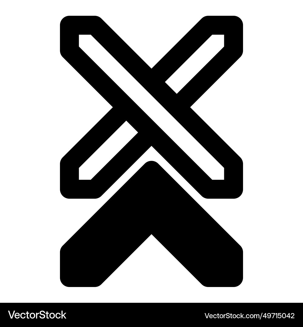 Rail system with multiple parallel lines vector image