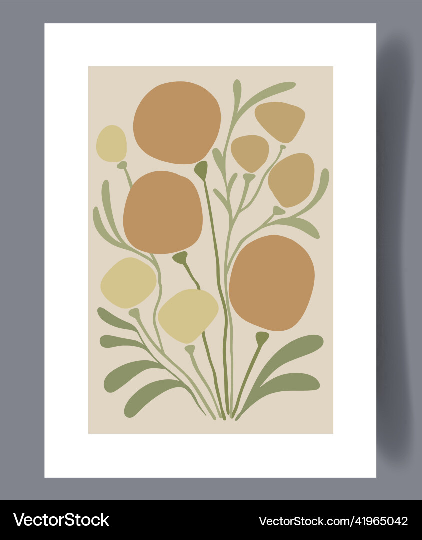 Scandinavian abstract print set Vector Image