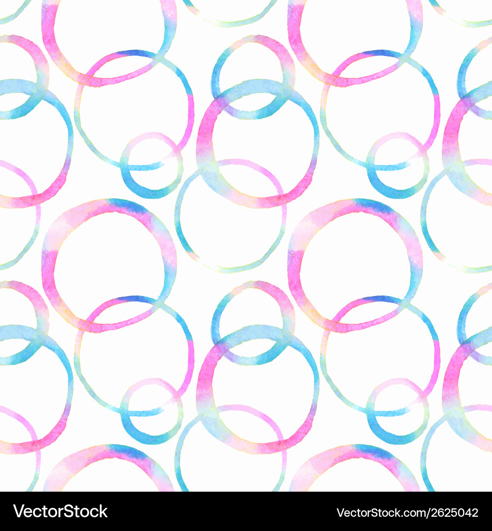 Seamless pattern with watercolor circle element vector image