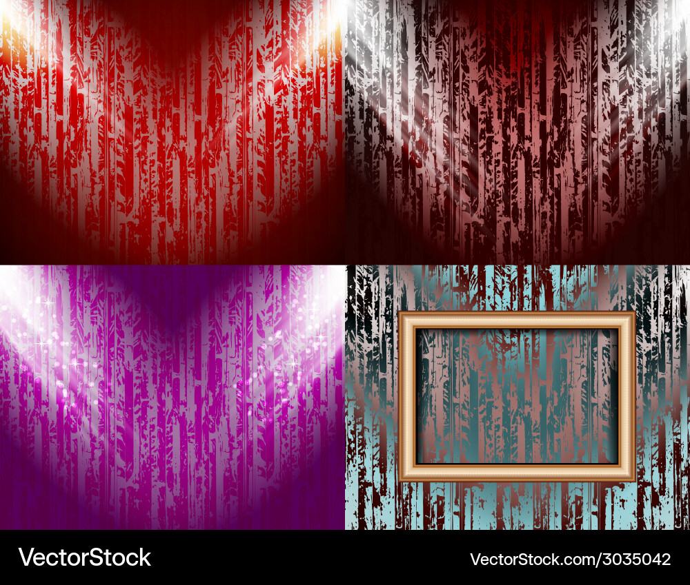 Set of colorful abstract backgrounds and frames Vector Image
