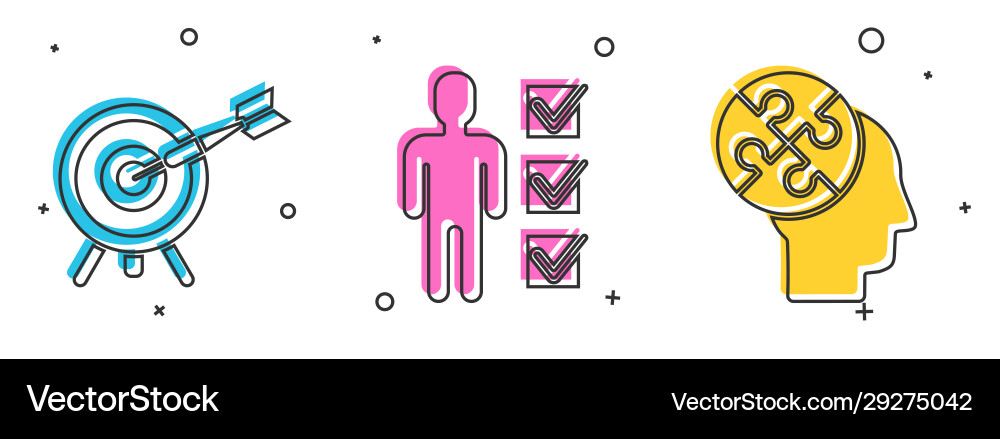 Set target with arrow user man in business Vector Image