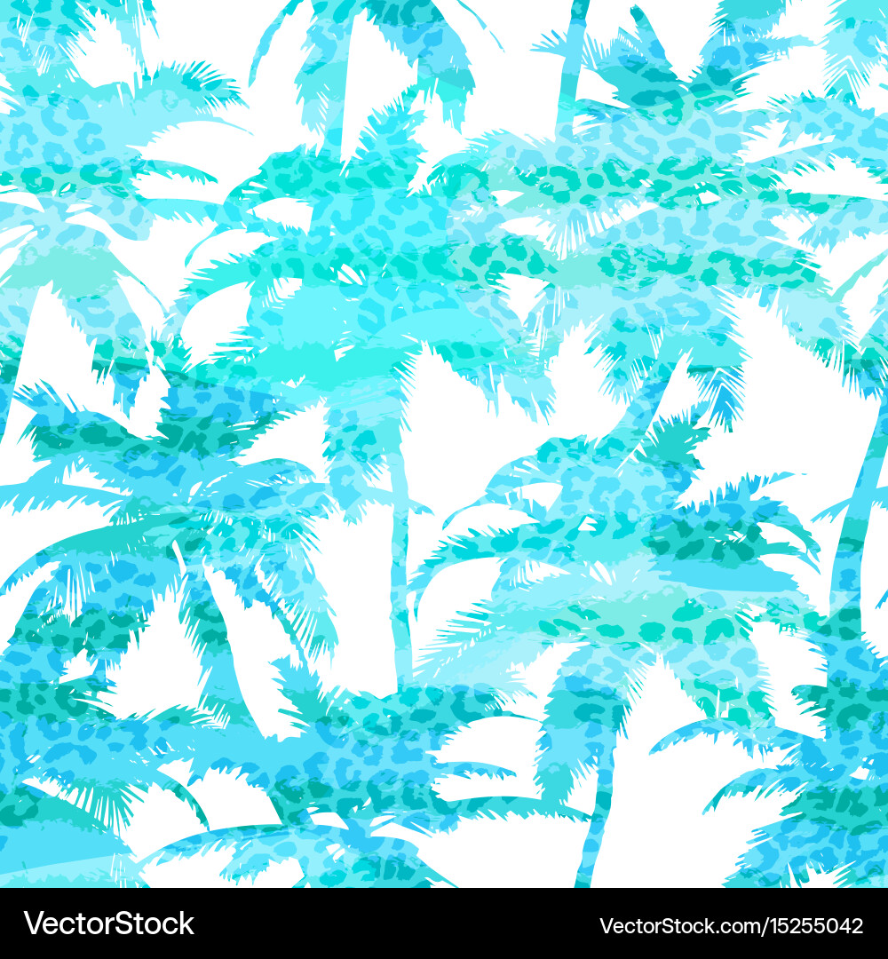 Tropical Palm Seamless Pattern Vector Image
