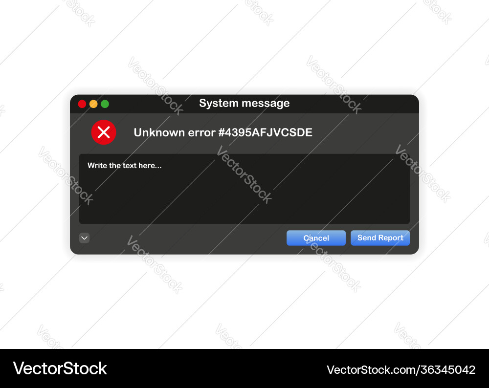Window user interface system message Window user interface system message Vector Image