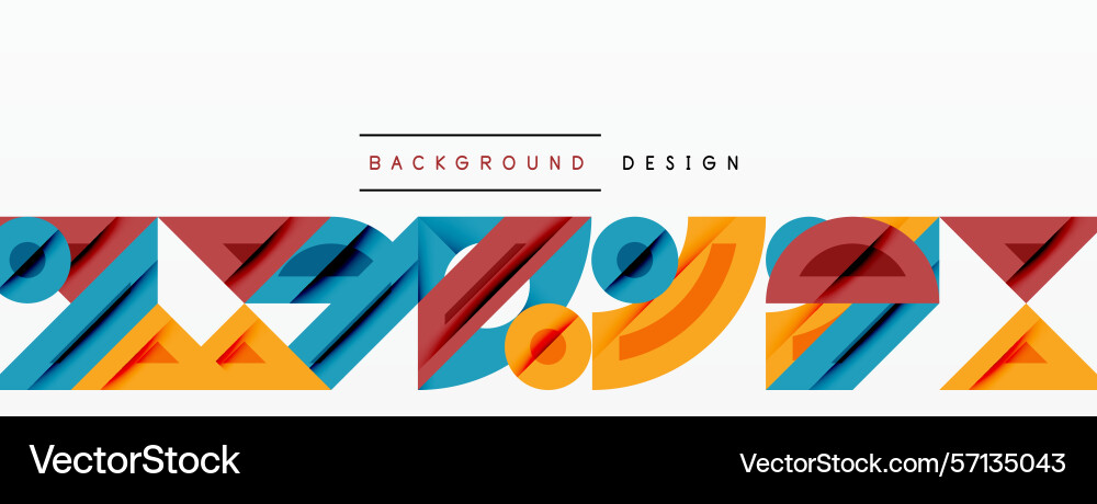 Abstract colorful letterforms create dynamic Vector Image