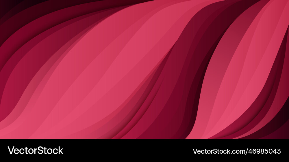 Abstract gradient wave background with shadows vector image