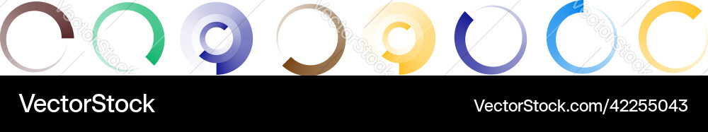 Circle preloader buffer shape circular progress Vector Image