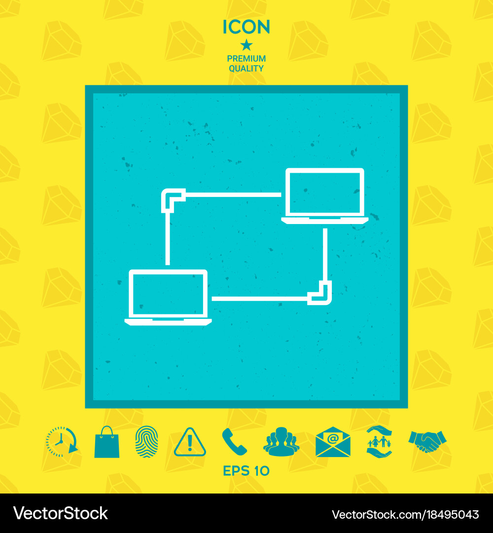 Computer network data exchange transfer concept Vector Image