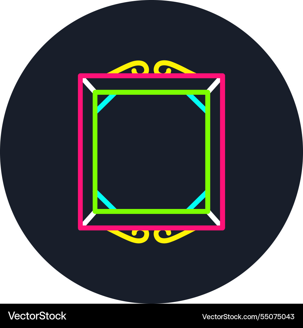 Frame line multi color icon Vector Image