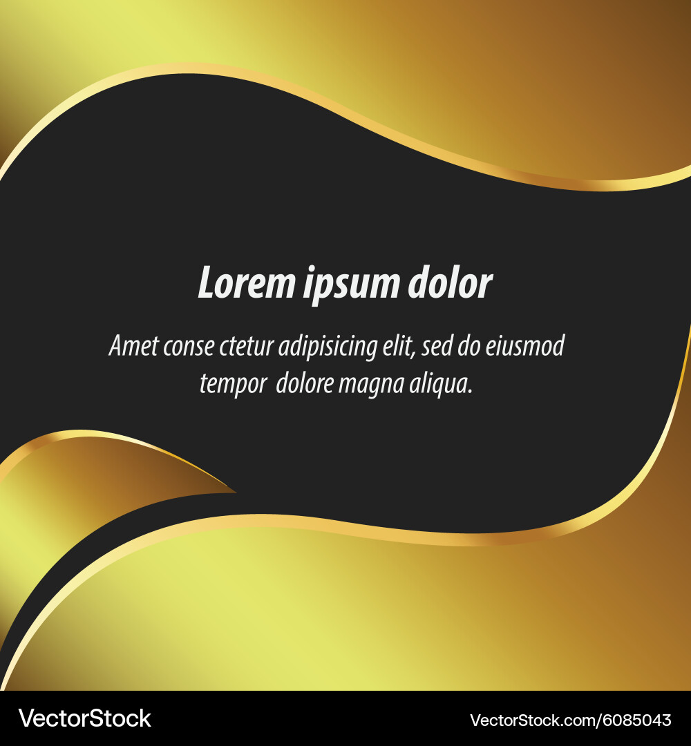 Gold abstract layout background and design vector image