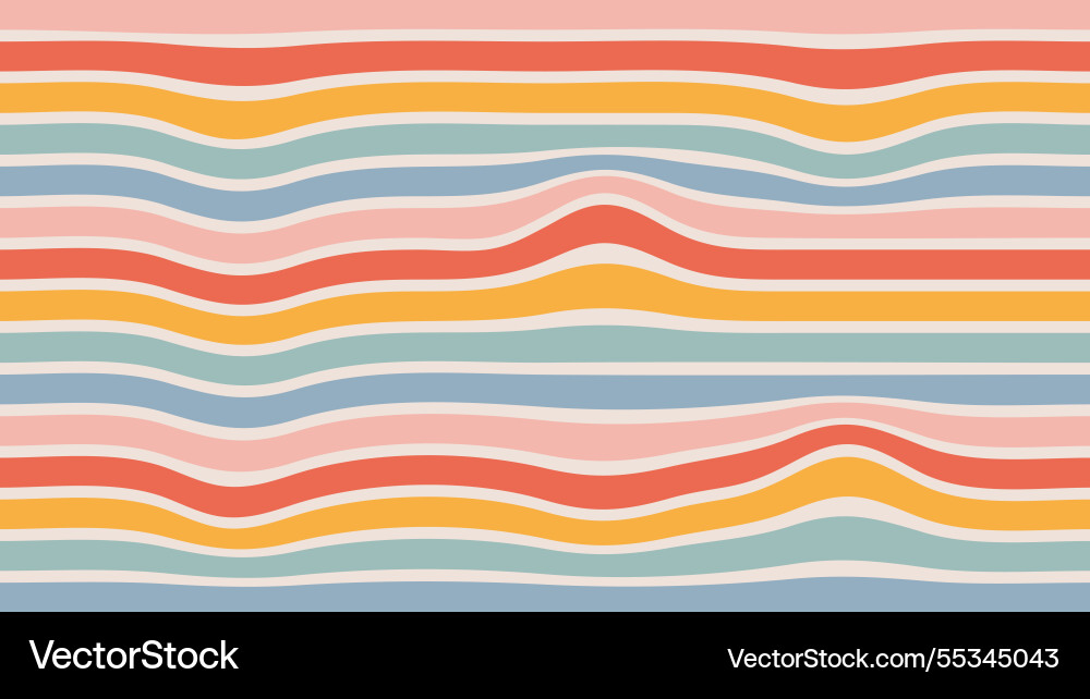 Groovy hippie distorted stripe background retro Groovy hippie distorted stripe background retro vector image
