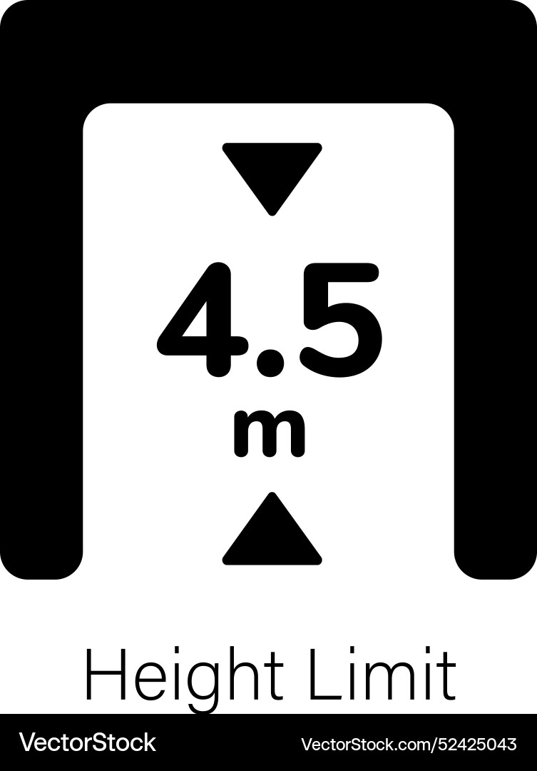 Height limit Royalty Free Vector Image VectorStock