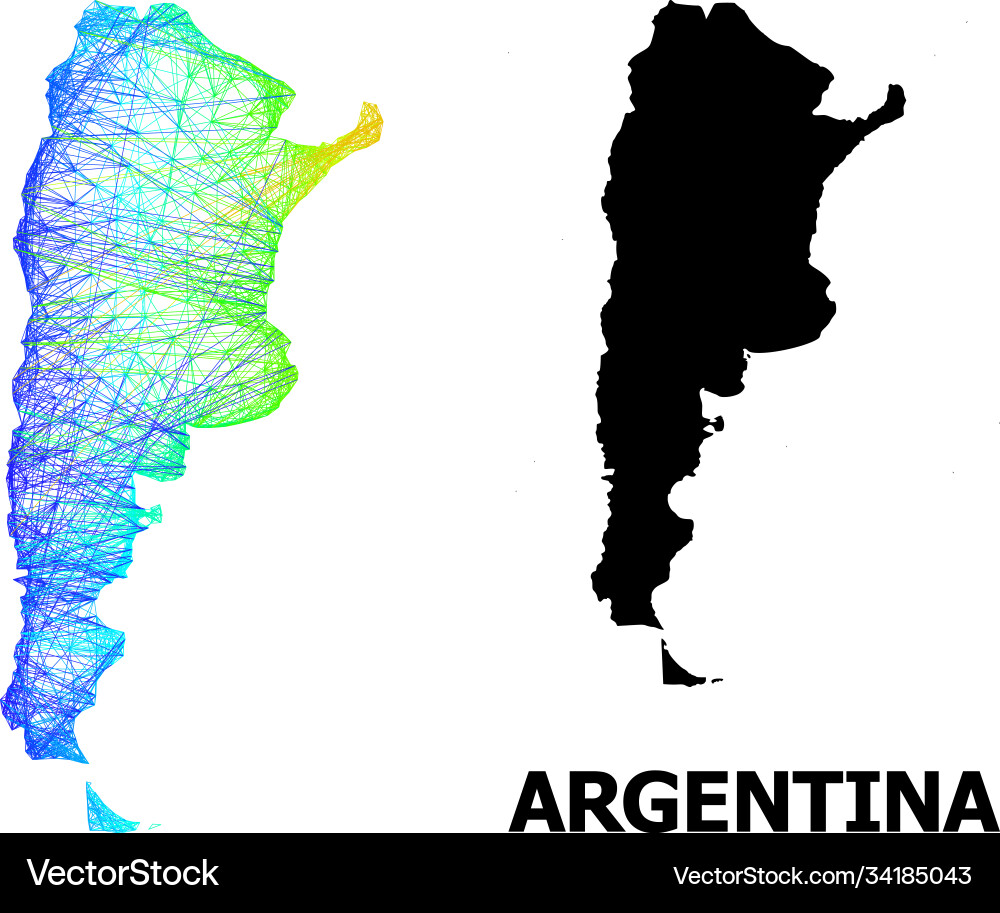 Linear map argentina with spectrum gradient Linear map argentina with spectrum gradient Vector Image
