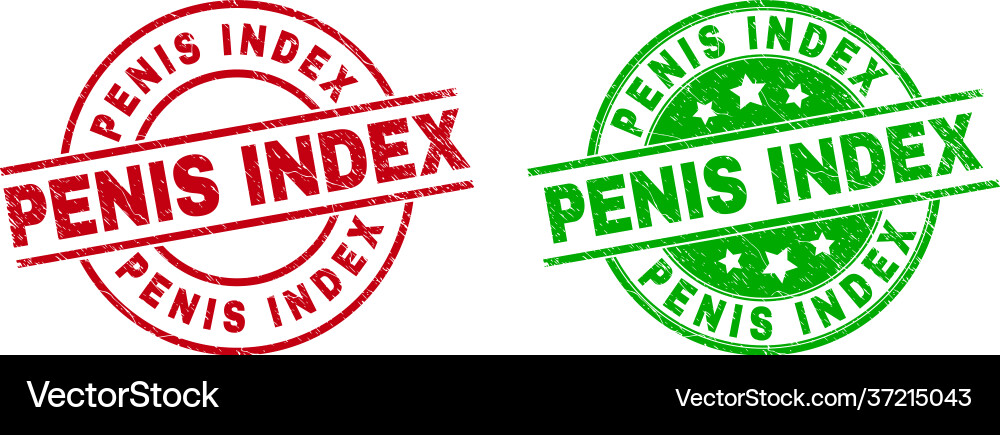 Penis index round badges with rubber texture Penis index round badges with rubber texture vector image