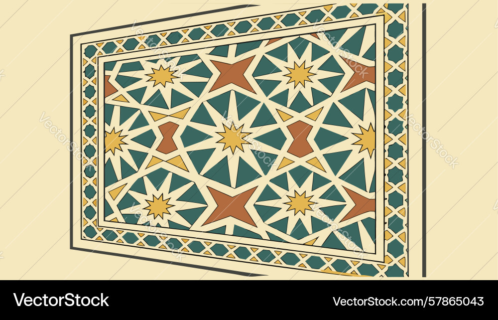 Square geometric tile pattern background design Vector Image
