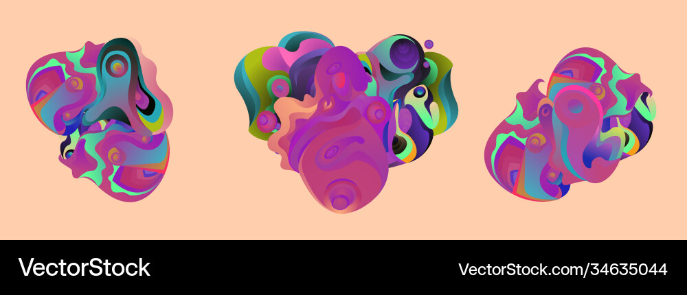 Abstract liquid shape fluid design isolated Vector Image