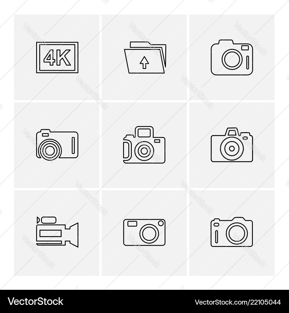 Camera recorder capture click photography Vector Image