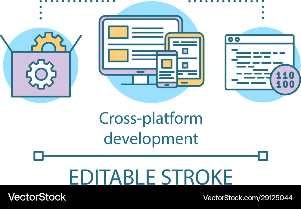 Cross-Platform Development Icon vector image