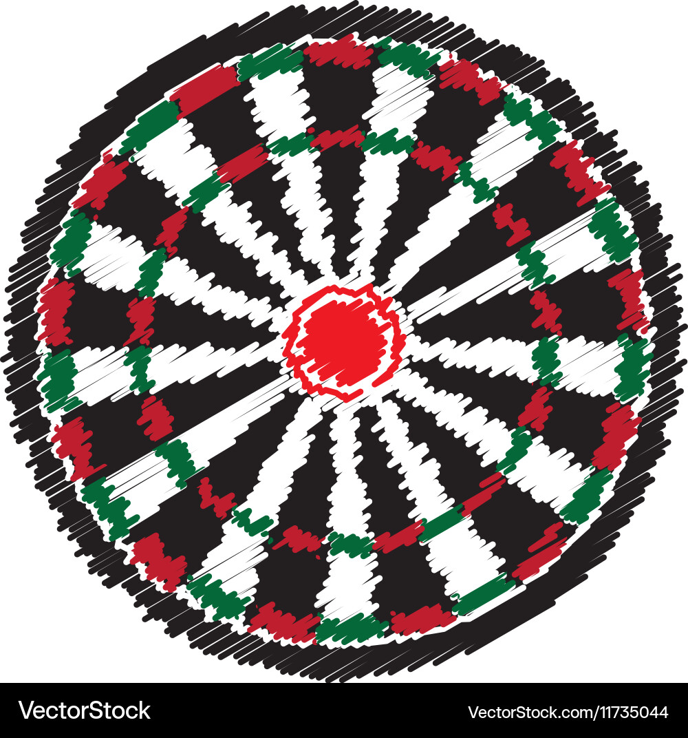 Dart board game vector image
