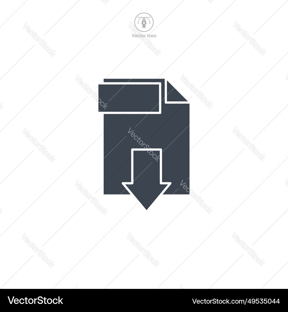 Document pdf format file icon symbol isolated Vector Image