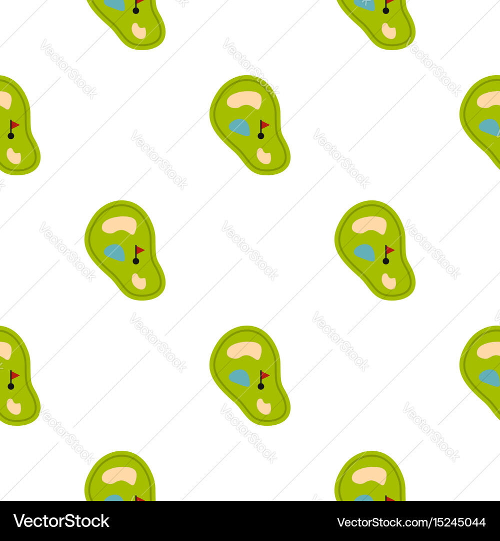 Golf course map with pond pattern seamless Vector Image