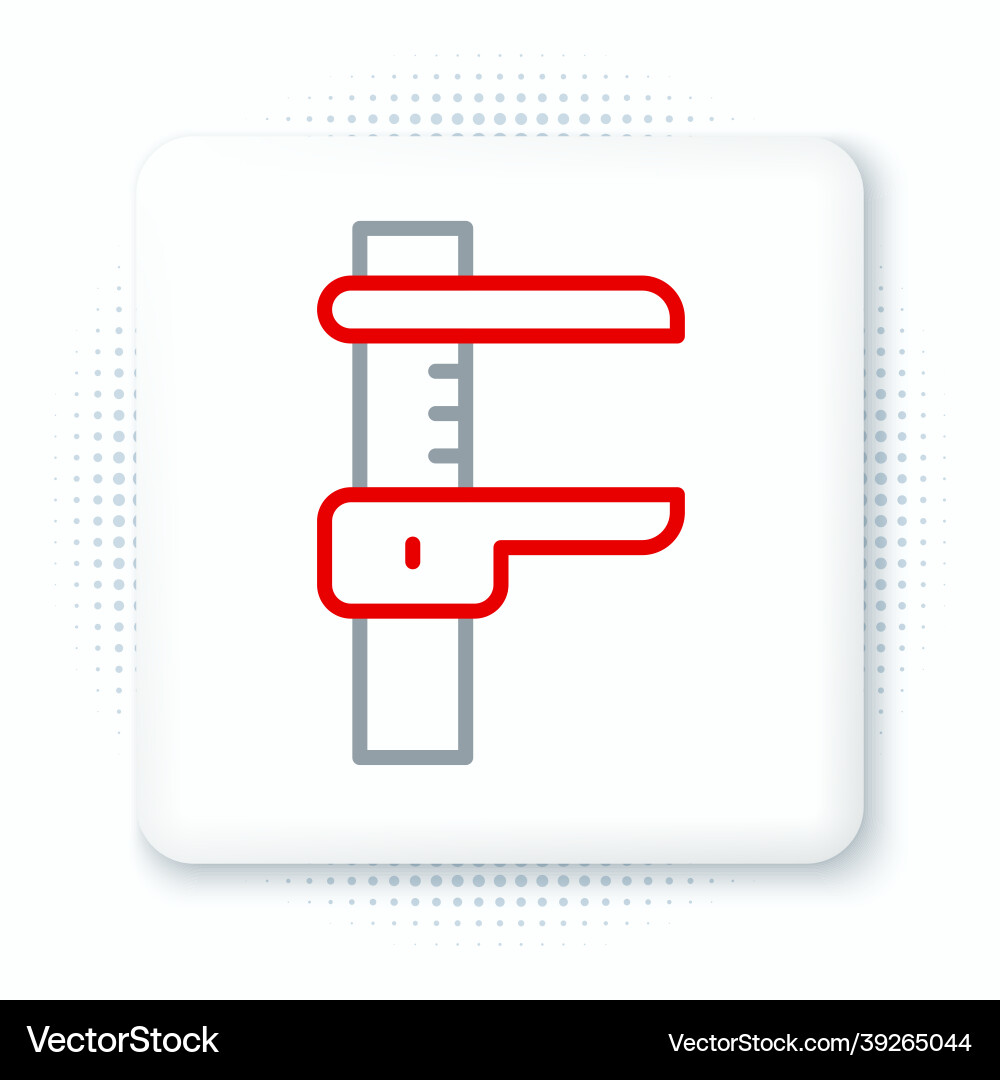 Line calliper or caliper and scale icon isolated Vector Image