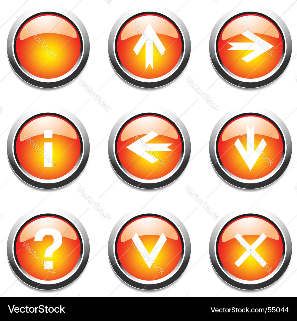 Modern Web Buttons vector image