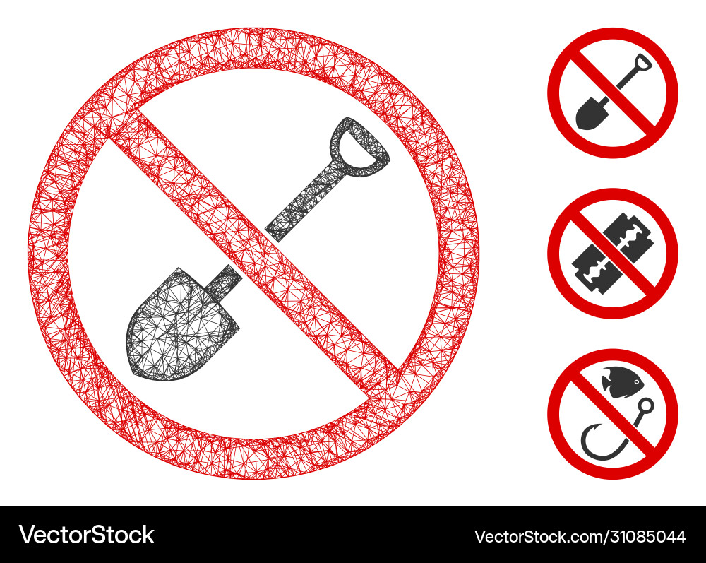 No digging polygonal web mesh Vector Image