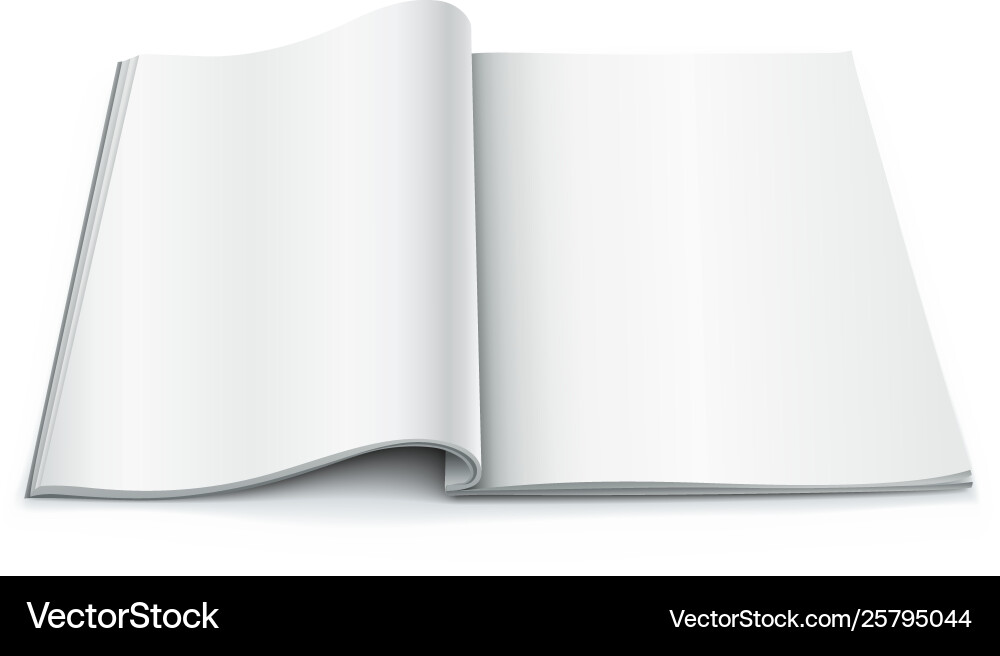 Realistic opened notebook vertical blank copybook Realistic opened notebook vertical blank copybook vector image