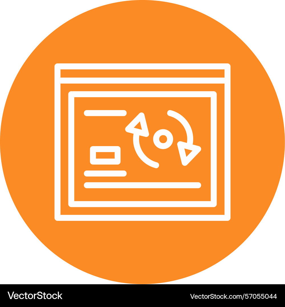 Refresh line circle style icon design vector image