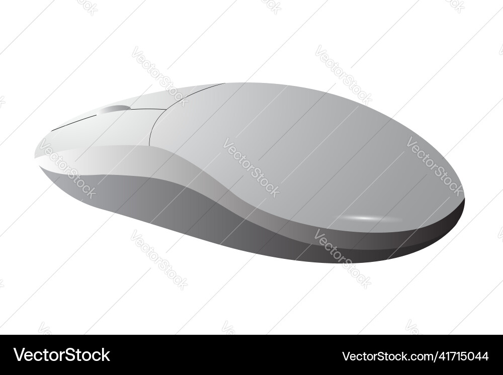Simple Computer Mouse on White Background vector image