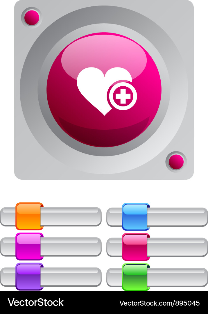 Add to vavorite color round button vector image
