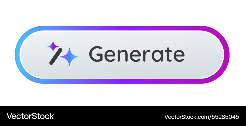 Ai button generate design click to generative Ai button generate design click to generative vector image