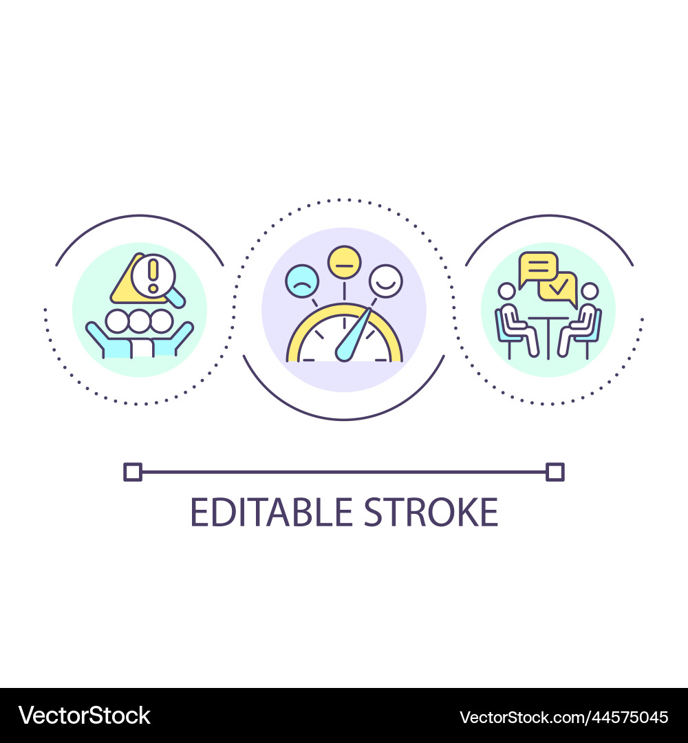 Assess consumers experience loop concept icon Vector Image