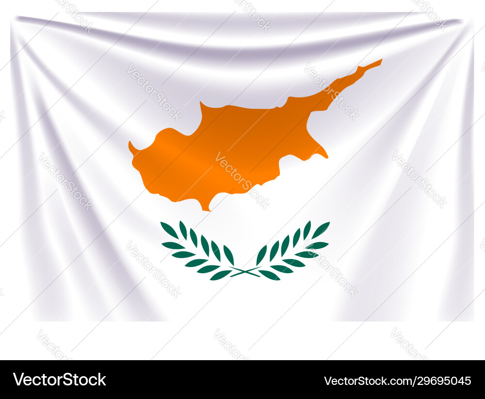 Back flag cyprus Back flag cyprus vector image