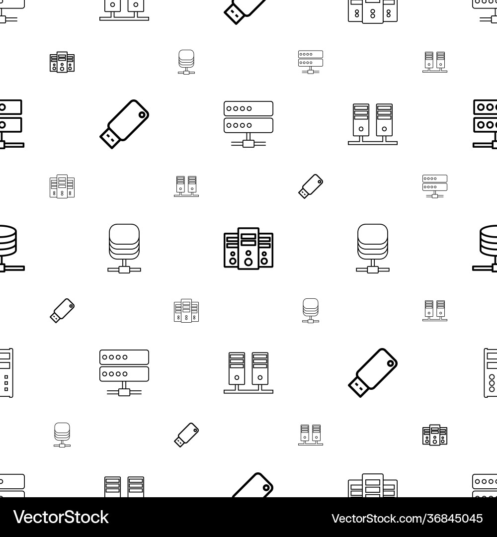 Backup icons pattern seamless white background vector image