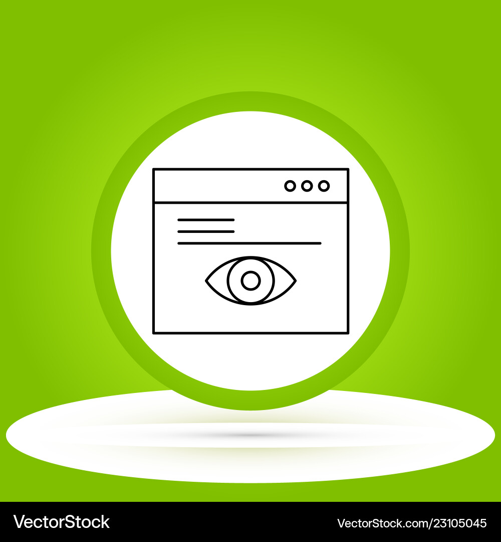 Browser icon in creative design with elements Vector Image