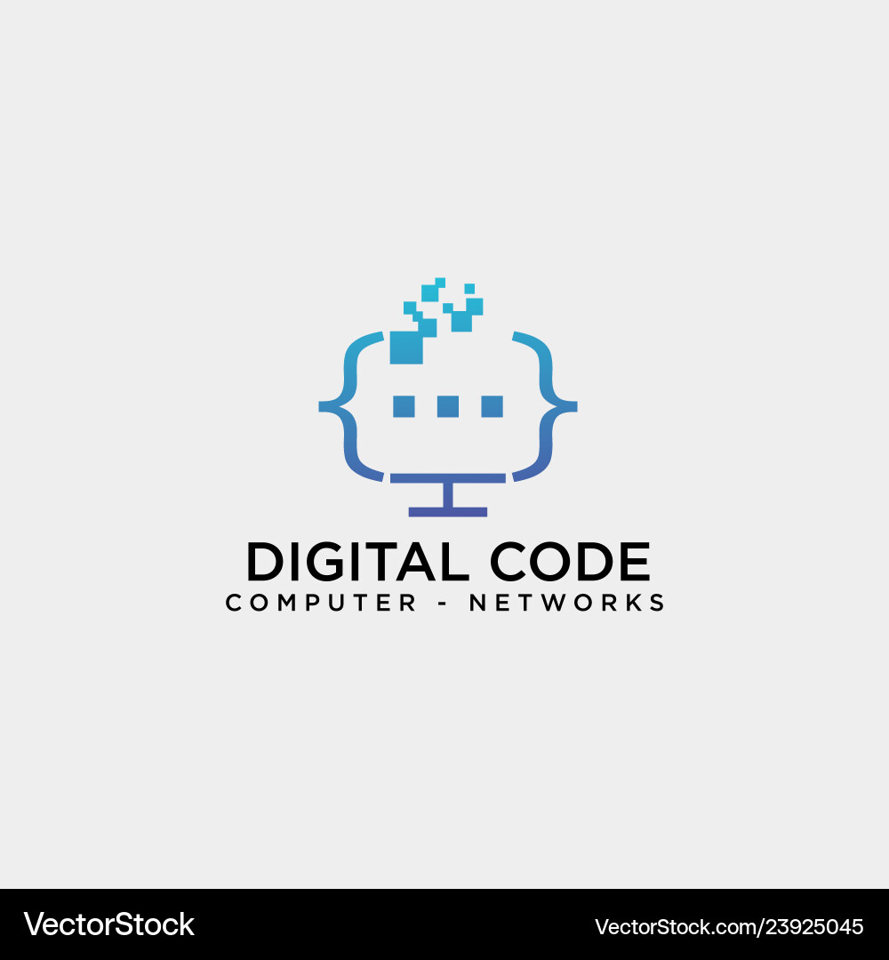 Code Programmiermonitor einfache Logovorlage Code Programmiermonitor einfache Logovorlage vektorbild