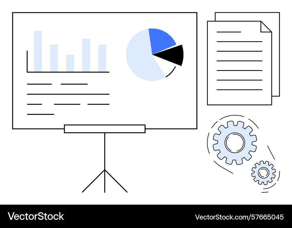 Data presentation with graphs charts Data presentation with graphs charts vector image