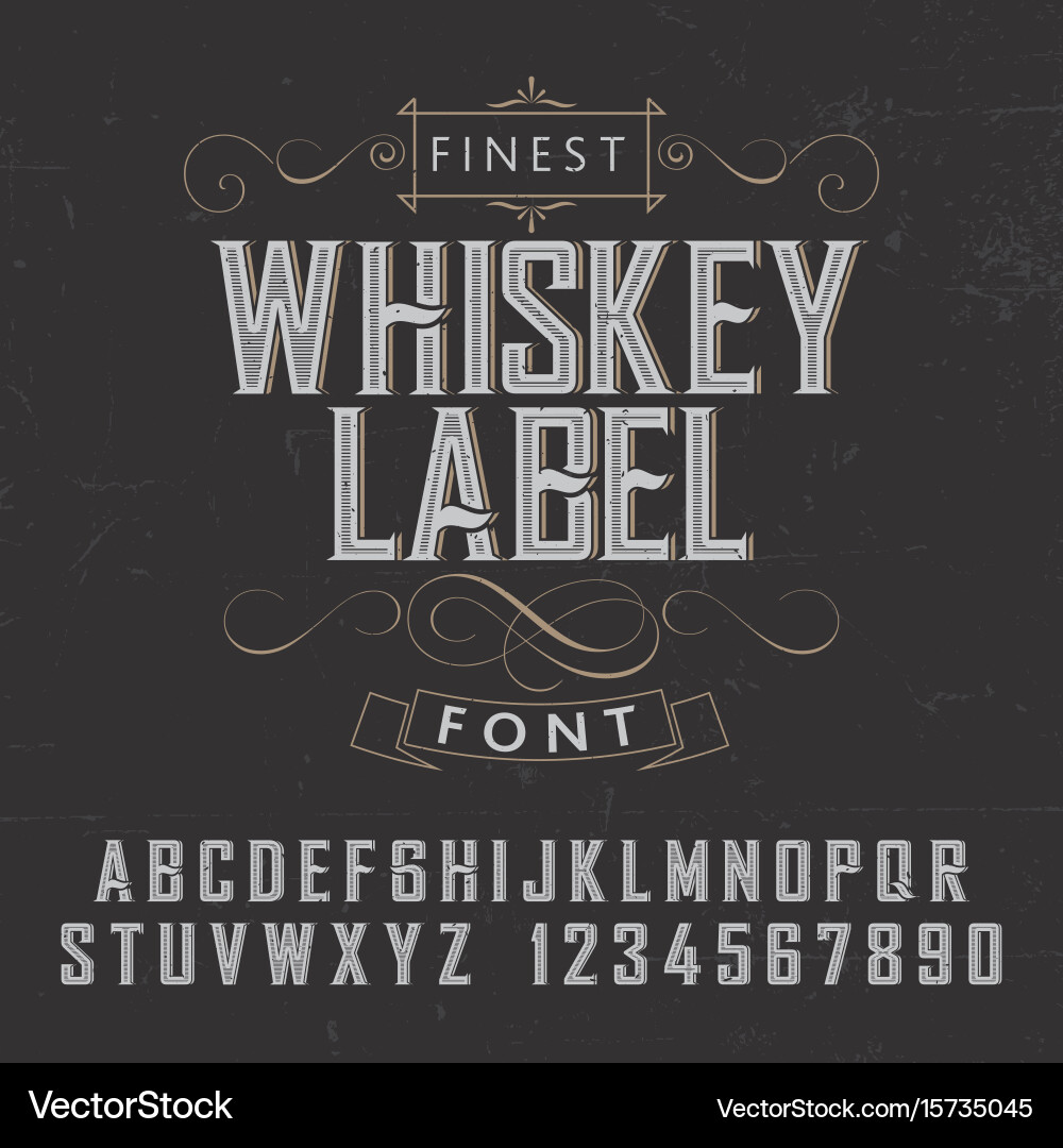 Elegant Whiskey Label Vector Image