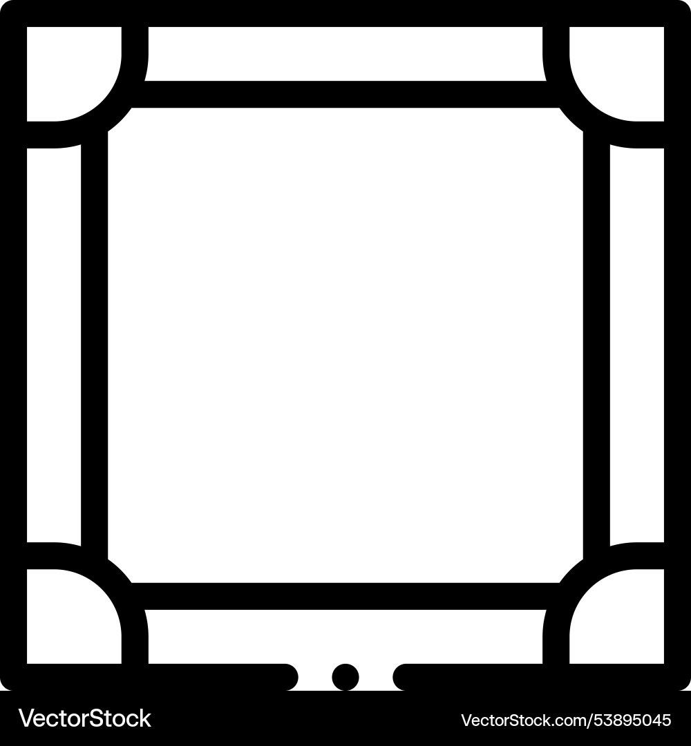 Frame icon thin linear style design isolated Vector Image