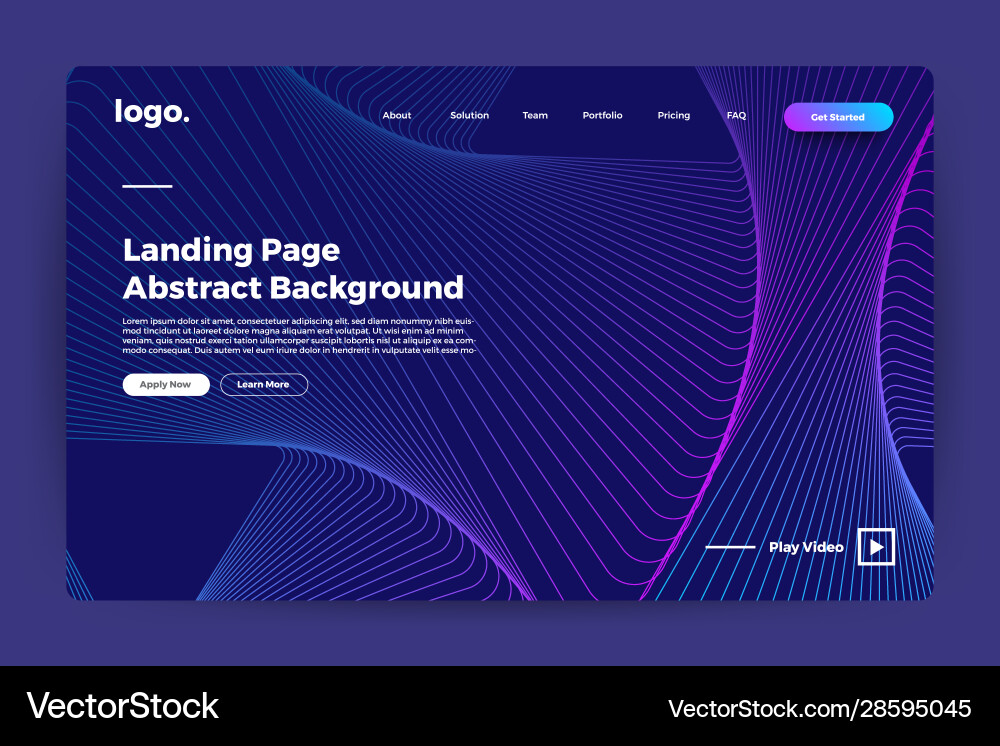 Landing page abstract background Landing page abstract background vector image