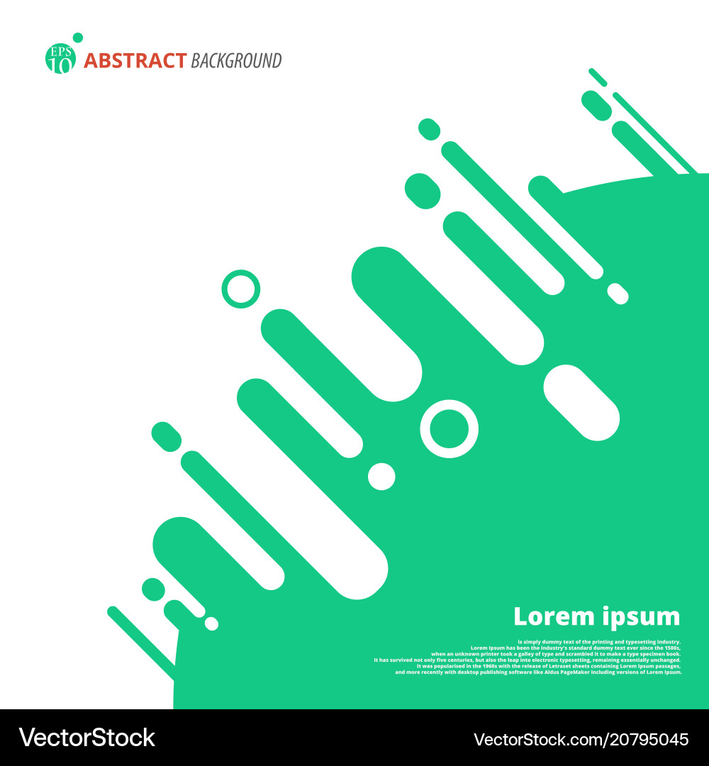 Plain Green Abstract Background with Circles vector image