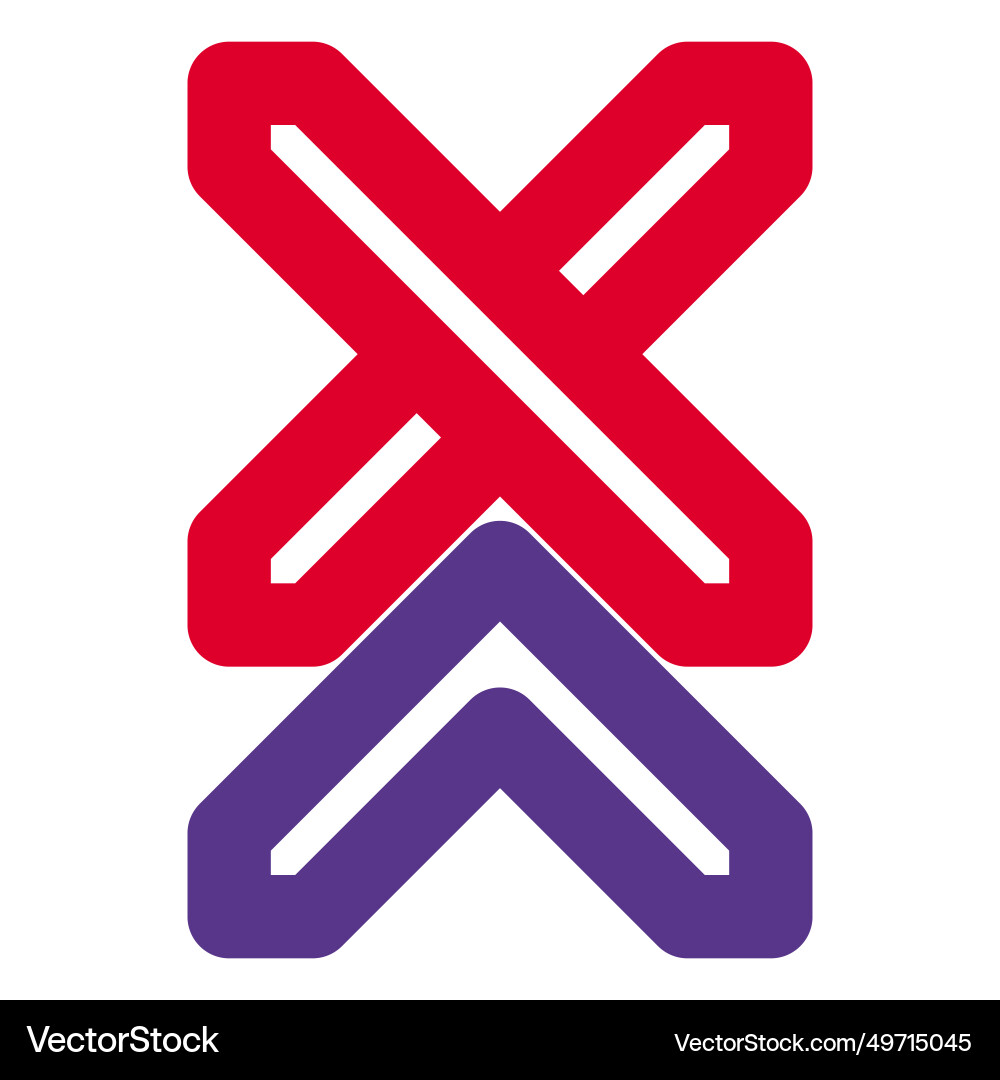 Rail system with multiple parallel lines vector image