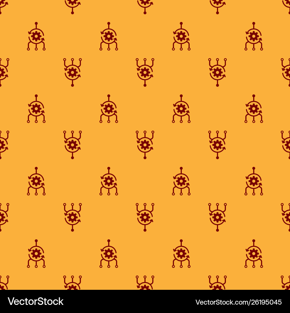 Red algorithm icon isolated seamless pattern vector image