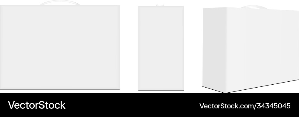 Set rectangular boxes with handle Set rectangular boxes with handle vector image